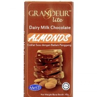 Grandeur Lite  Dairy Milk Chocolate Bar with Almonds 45g